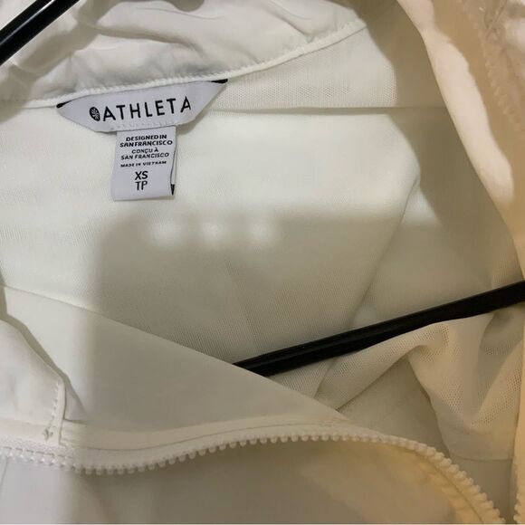 Athleta Advantage Poplin Wind Breaker Oversized White  XS - Picture 10 of 10